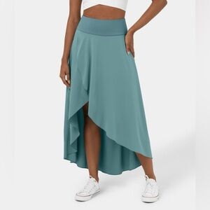 Halara Breezeful™ High Waisted High Low Ruffle 2-in-1 Flowy Maxi Skirt | NWT